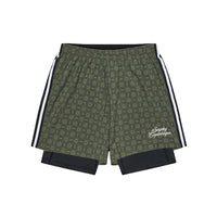 ランニングショーツ SM40018c1079 Couture Pace 2-in-1 Shorts 5inch - Green Aop [メンズ]