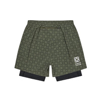 ランニングショーツ SM40018c1079 Couture Pace 2-in-1 Shorts 5inch - Green Aop [メンズ]