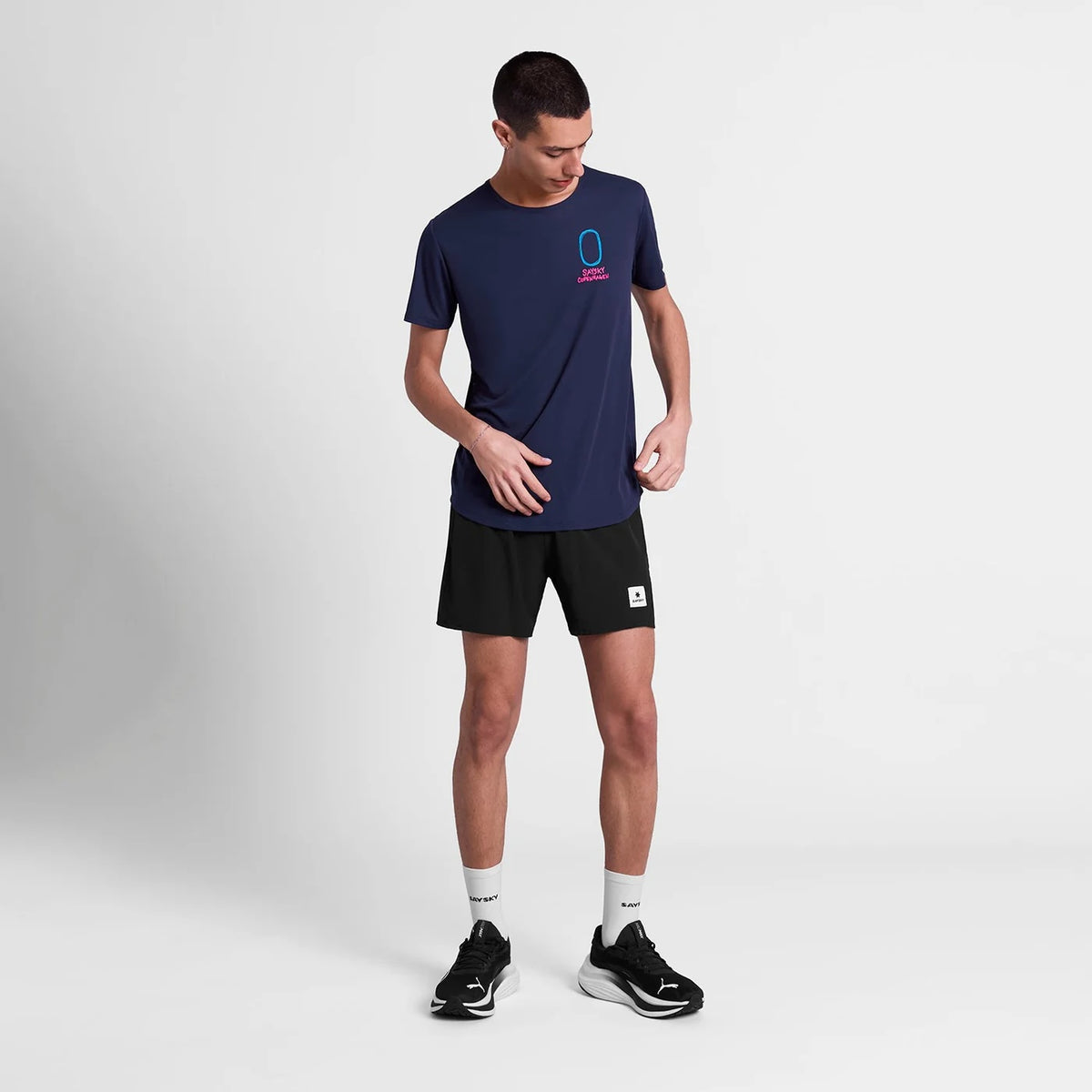 ランニングTシャツ SM25027c201 Statement Flow T-shirt - Blue [メンズ]