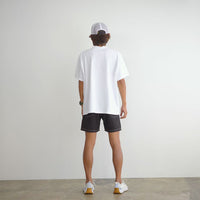 STITCH WORK MIDDLE SHORTS - BLACK -