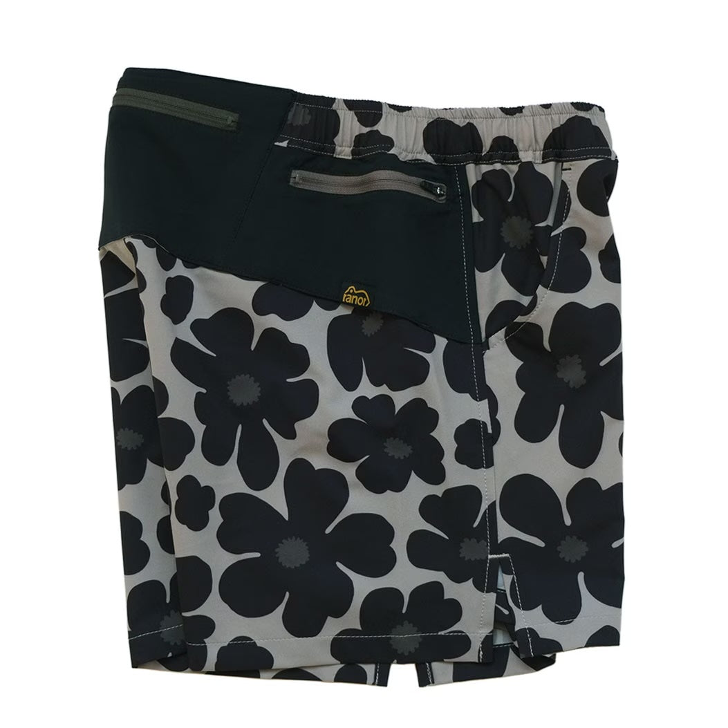 FLOWER MIDDLE SHORTS - BEIGE -