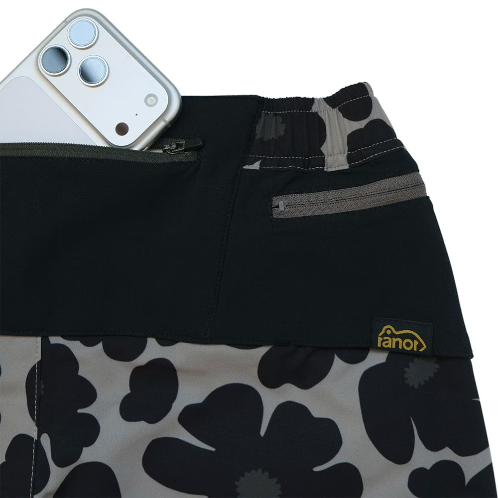 FLOWER MIDDLE SHORTS - BEIGE -