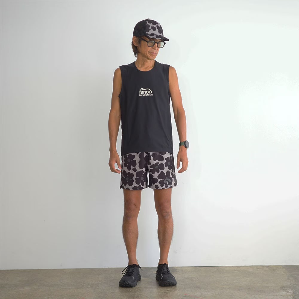 FLOWER MIDDLE SHORTS - BEIGE -