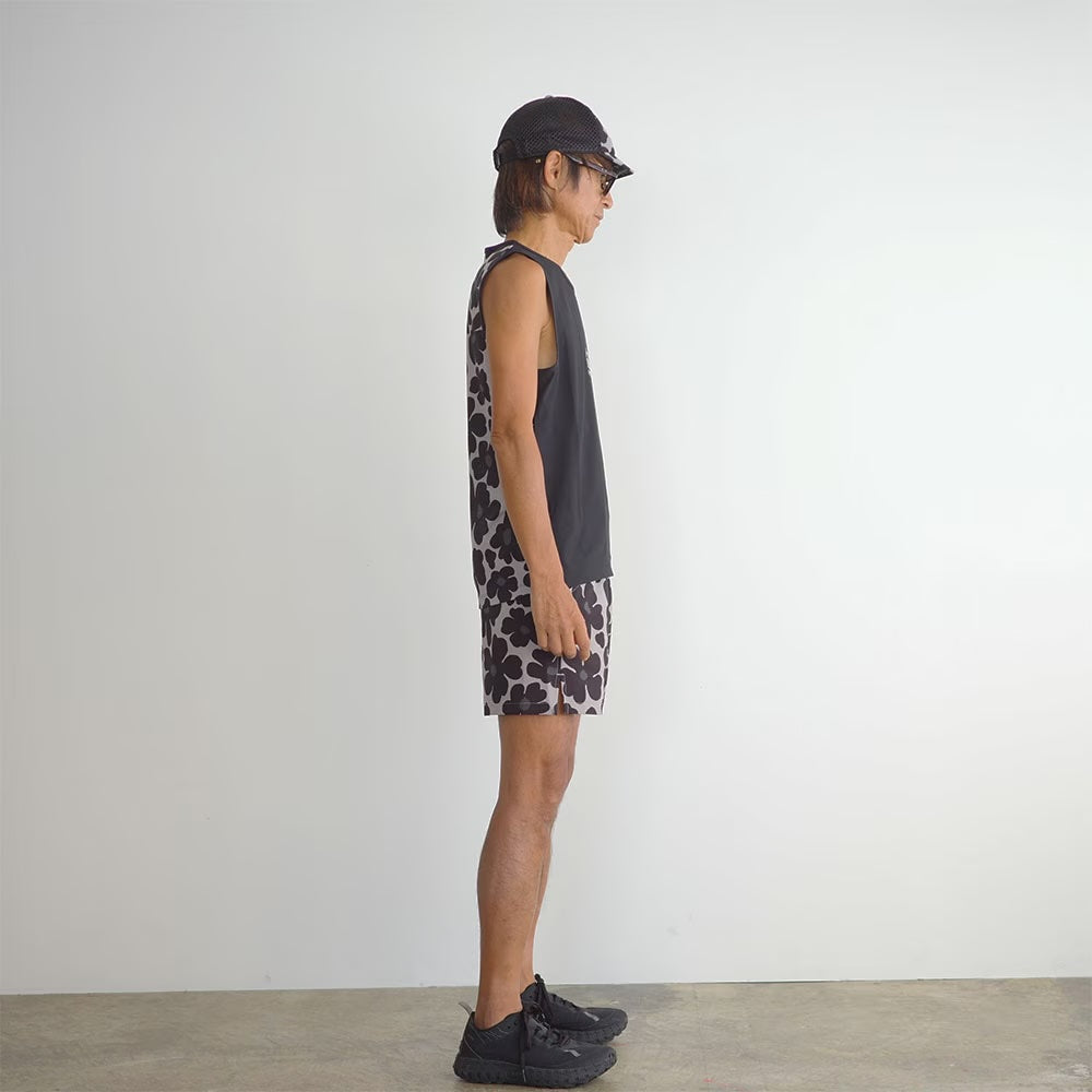 FLOWER MIDDLE SHORTS - BEIGE -