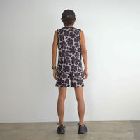 FLOWER MIDDLE SHORTS - BEIGE -