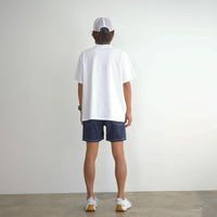 STITCH WORK MIDDLE SHORTS - NAVY -