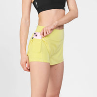ランニングショーツ SW40007c418 W Flower Pace Shorts 3inch - Yellow [レディーズ]
