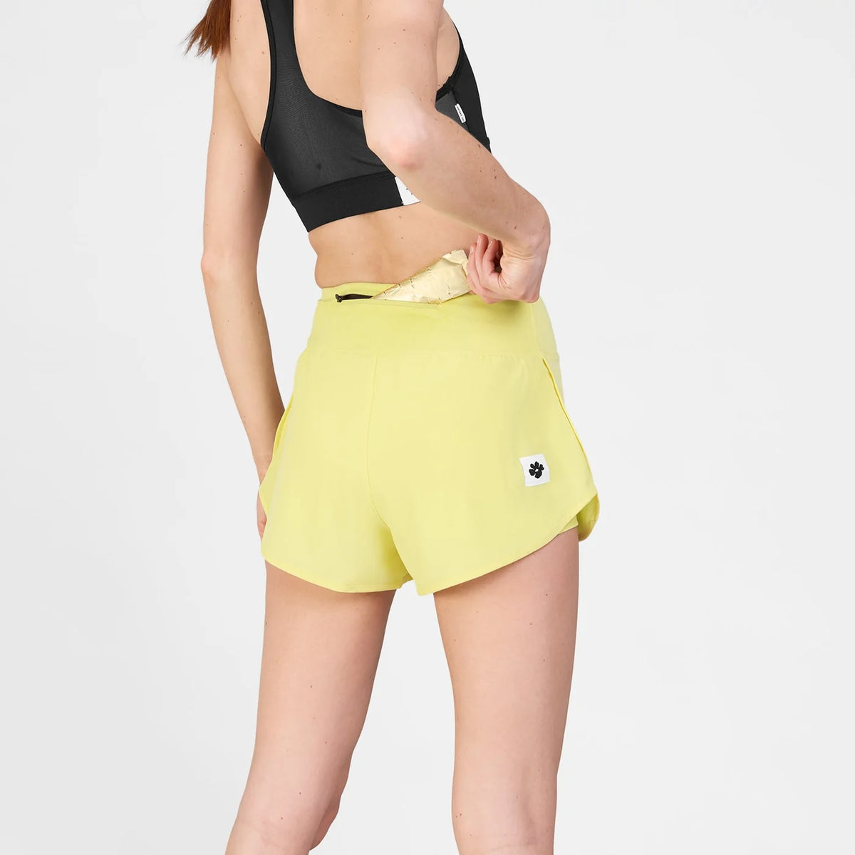 ランニングショーツ SW40007c418 W Flower Pace Shorts 3inch - Yellow [レディーズ]