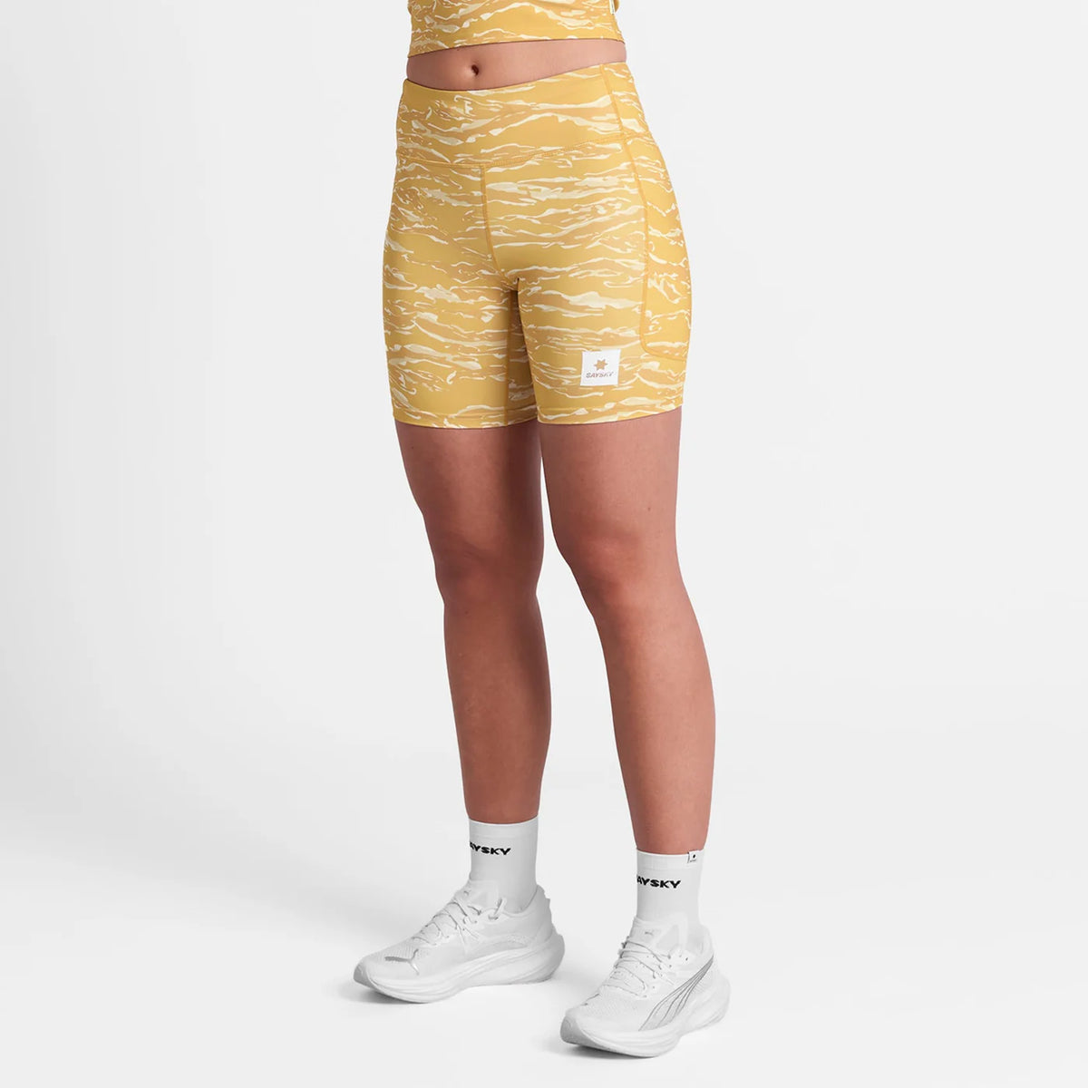 ランニングタイツ SW55004c1064 W Tiger Combat+ Short Tights 7inch - Yellowcamo [レディーズ]