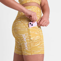 ランニングタイツ SW55004c1064 W Tiger Combat+ Short Tights 7inch - Yellowcamo [レディーズ]