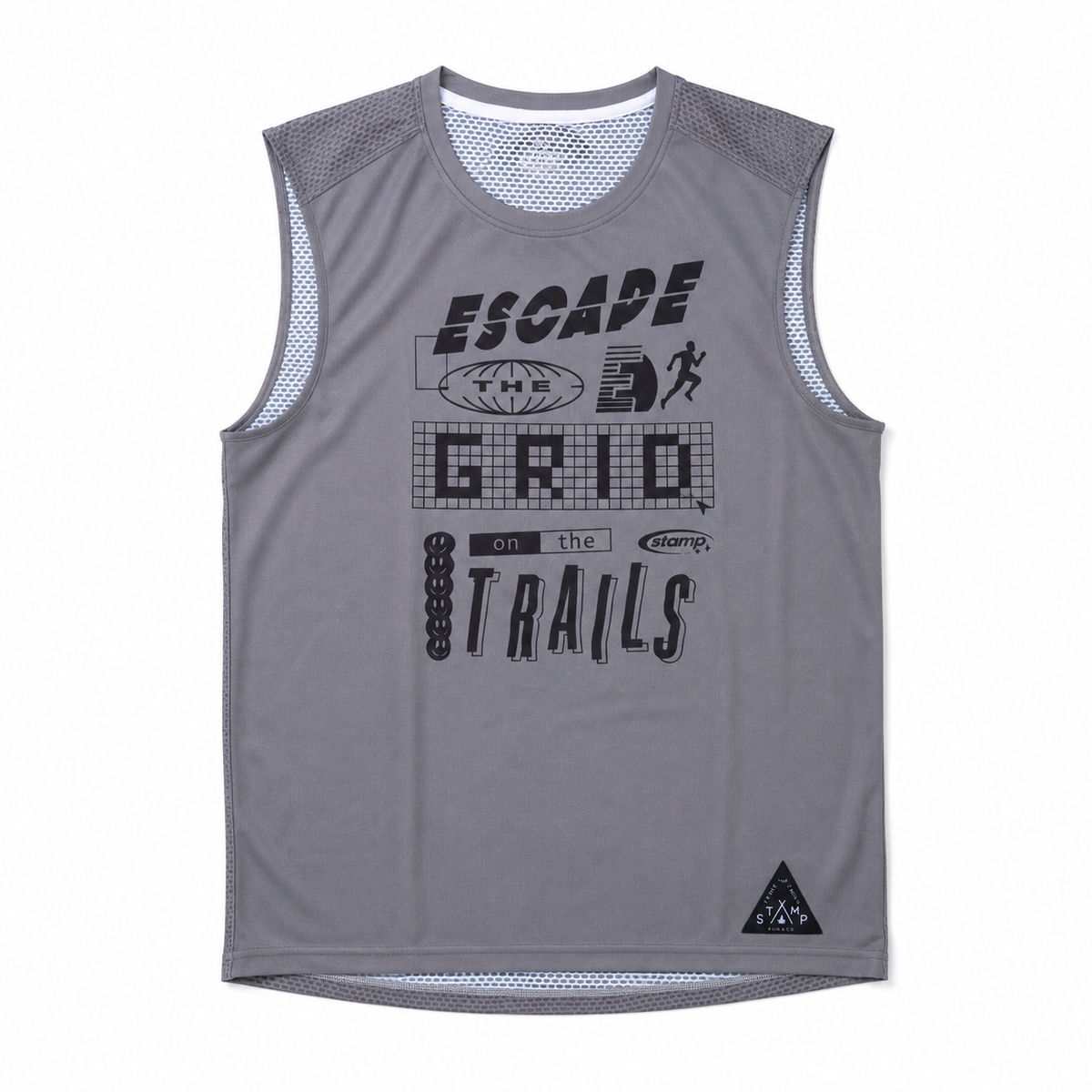 STAMP GRAPHIC TANK (ESCAPE THE GRID ON THE TRAILS)