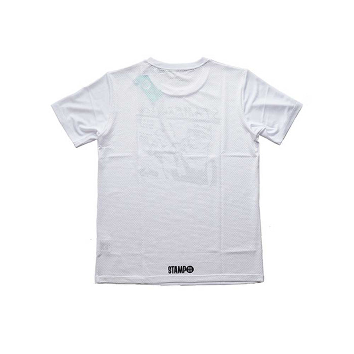STAMP GRAPHIC RUN TEE (TWO CATS -WHITE-)