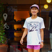 STAMP GRAPHIC RUN TEE (TWO CATS -WHITE-)