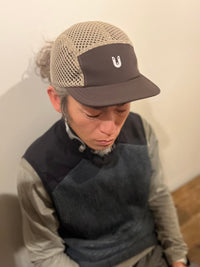 Sato Synthetic Mesh Cap 2 : Color Brown / Khaki