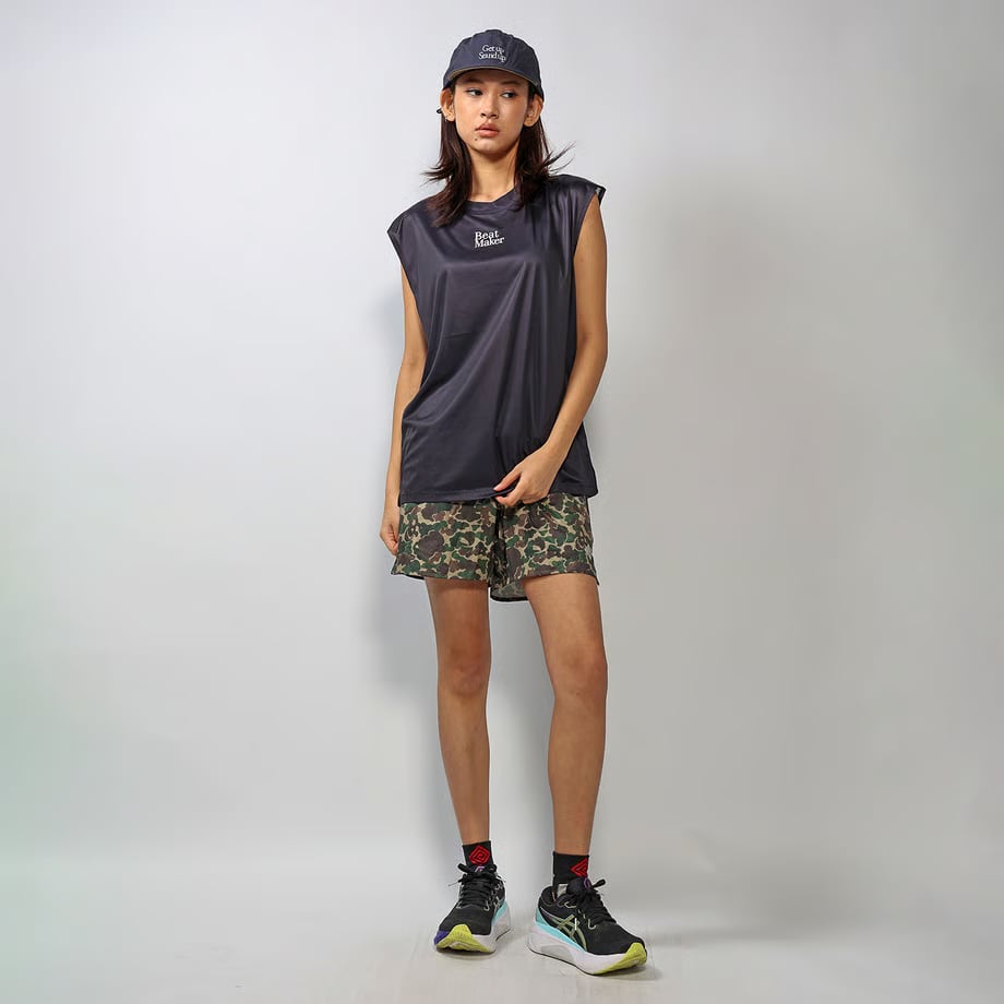 Universal Shorts -Beige　メンズレディースランニングショーツ