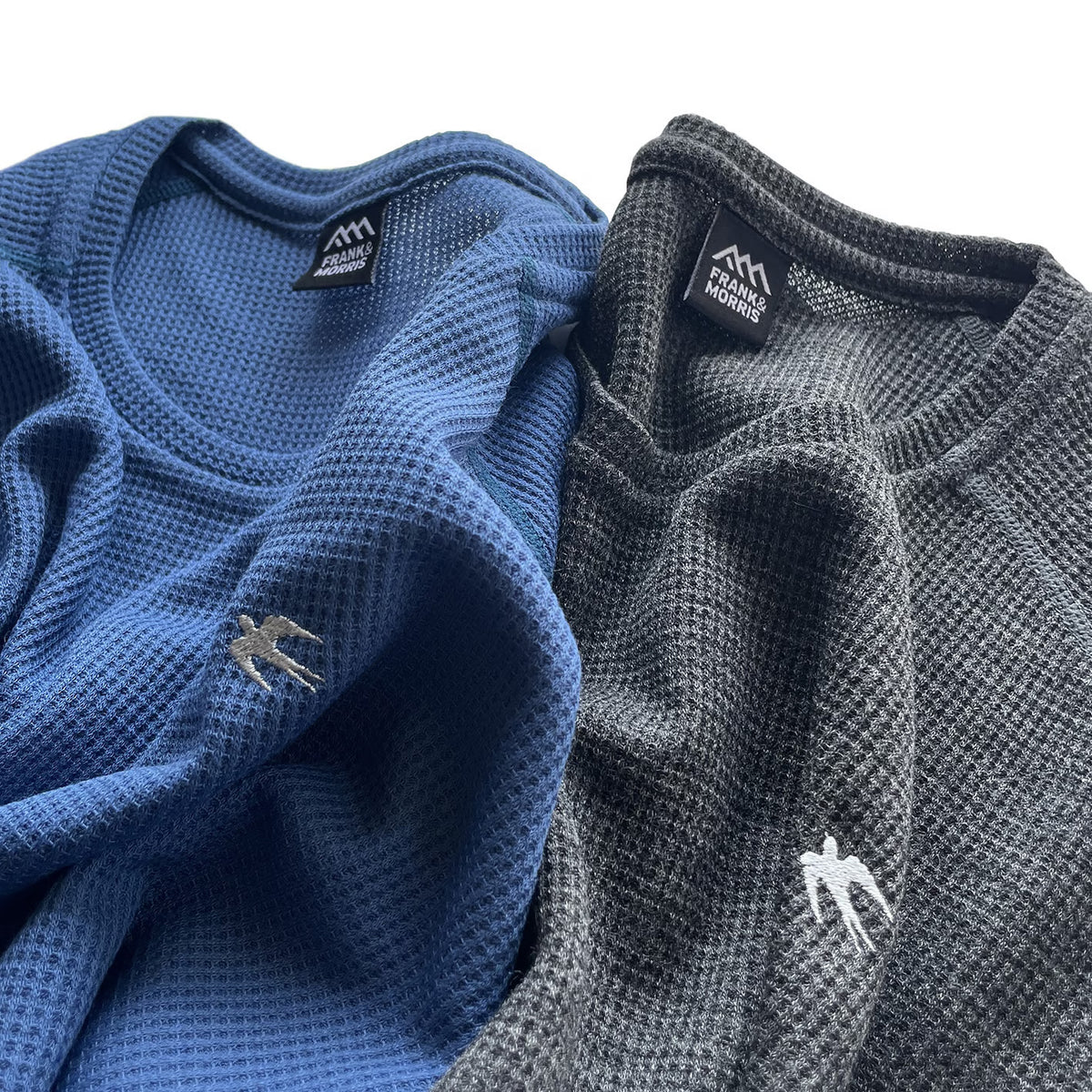 F&M TSUBAME WOOLON Tee Waffle BL