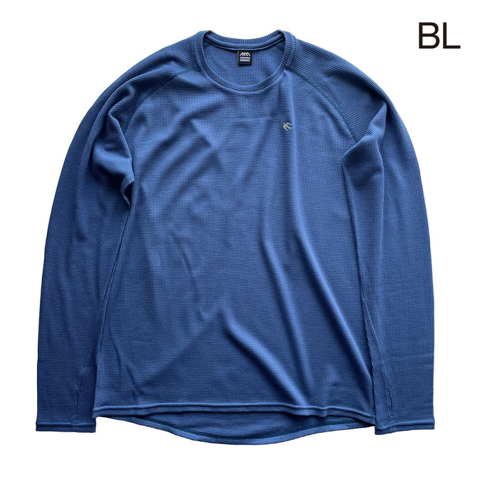 F&M TSUBAME WOOLON Tee Waffle BL