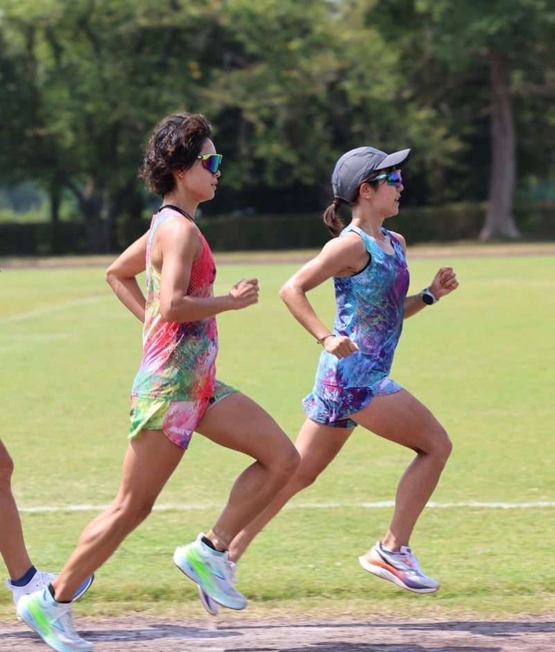 【JINGER】ウィメンズ　マルチポケット付きランニングパンツ【JF-2068/RED】