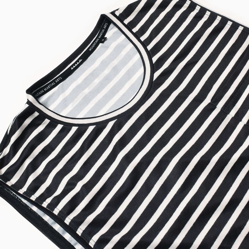 MMA POLARTEC®︎ Border Sleeve-less (Black_White)