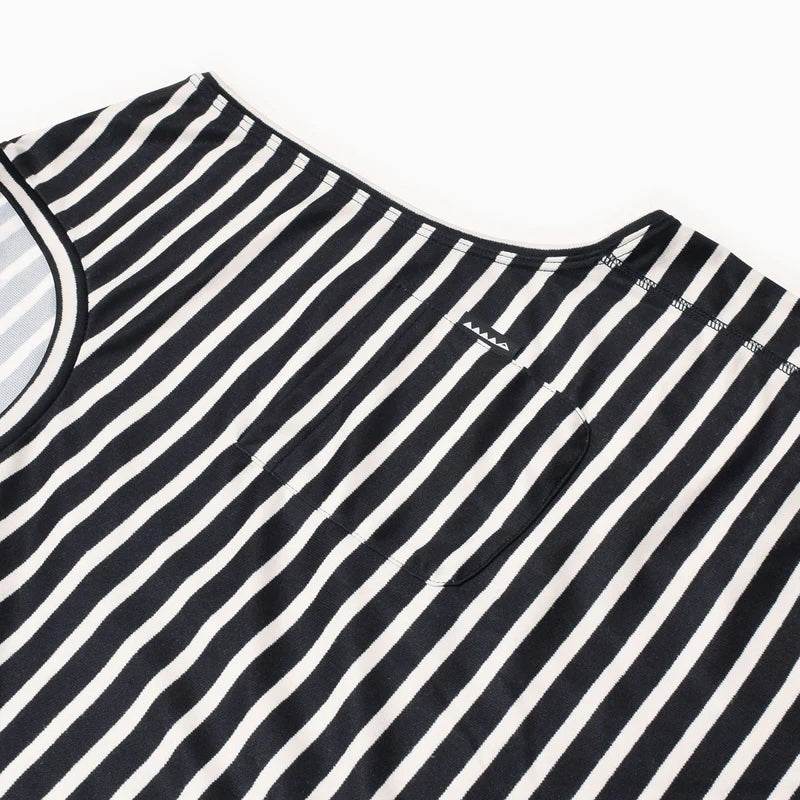 MMA POLARTEC®︎ Border Sleeve-less (Black_White)