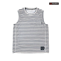 MMA POLARTEC®︎ Border Sleeve-less (White_Navy)