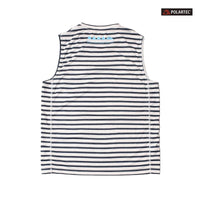 MMA POLARTEC®︎ Border Sleeve-less (White_Navy)