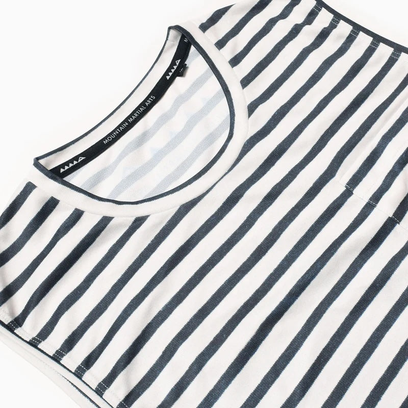 MMA POLARTEC®︎ Border Sleeve-less (White_Navy)