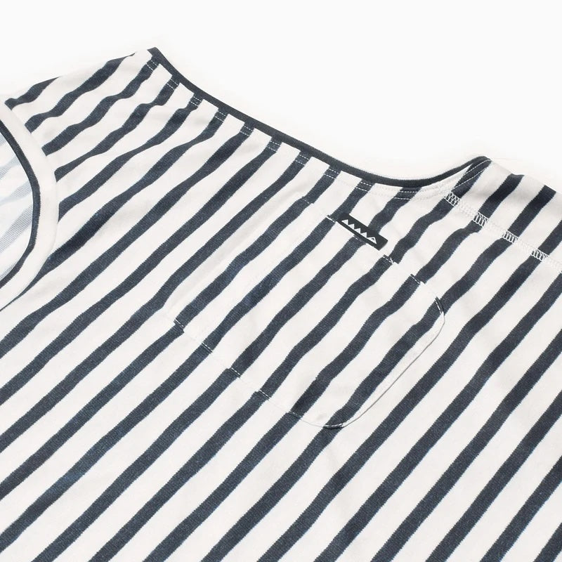 MMA POLARTEC®︎ Border Sleeve-less (White_Navy)