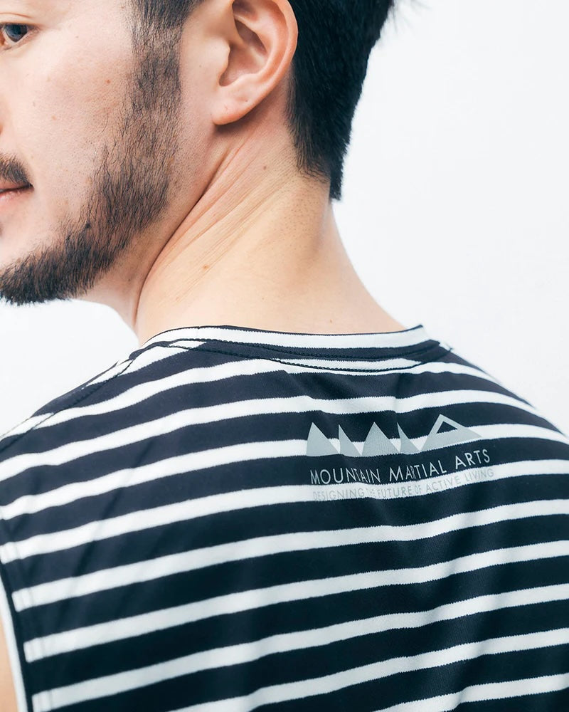 MMA POLARTEC®︎ Border Sleeve-less (Black_White)