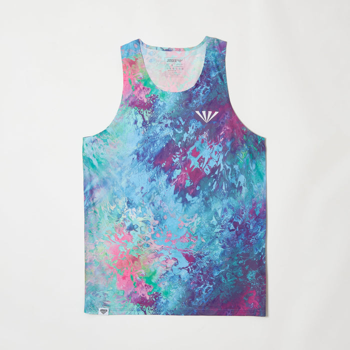 【JINGER】メンズ　シームレスランニングタンクトップ【JM-4029/BLU】