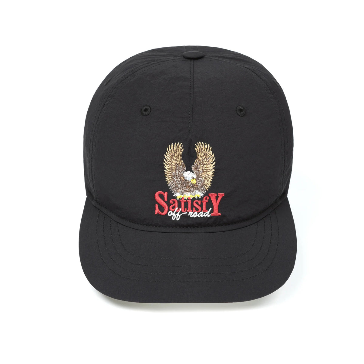 FliteSilk™ 5‑Panel Pinch Cap - Black (Satisfy) -