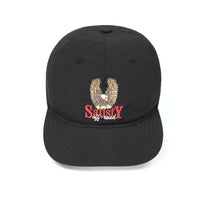 FliteSilk™ 5‑Panel Pinch Cap - Black (Satisfy) -