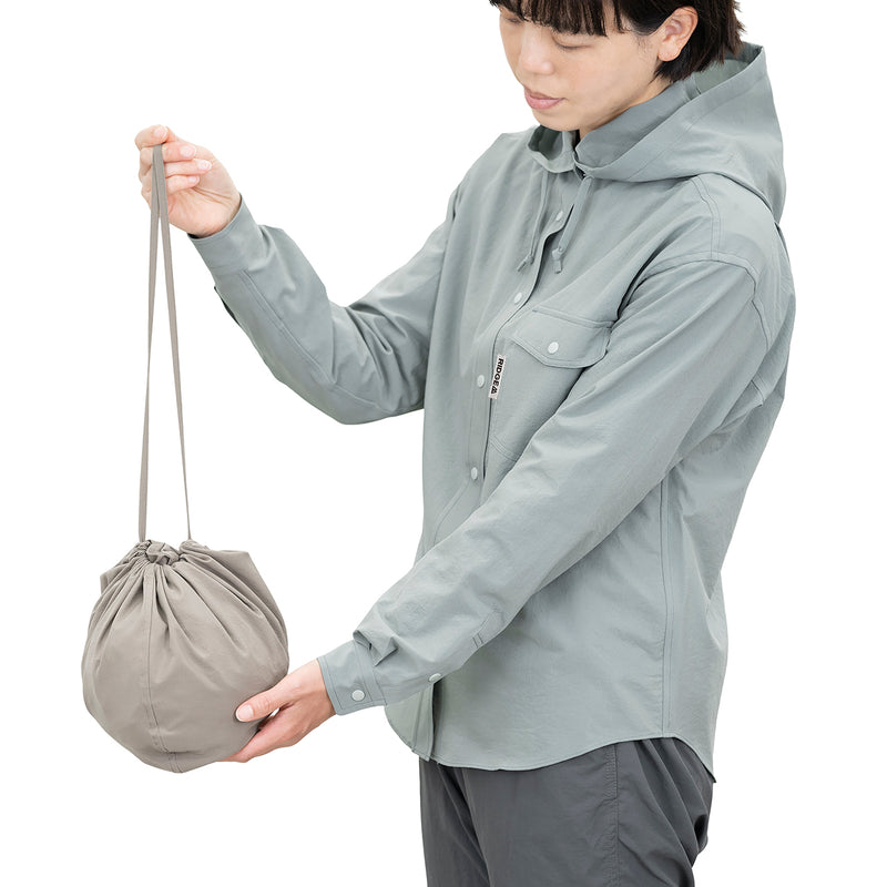 Hooded Long Sleeve Shirt Coast Grey