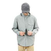 Hooded Long Sleeve Shirt Coast Grey