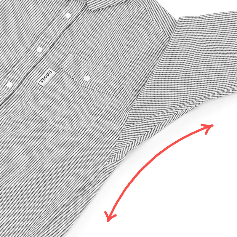 Basic Long Sleeve Shirt "Stripe" Grey × White