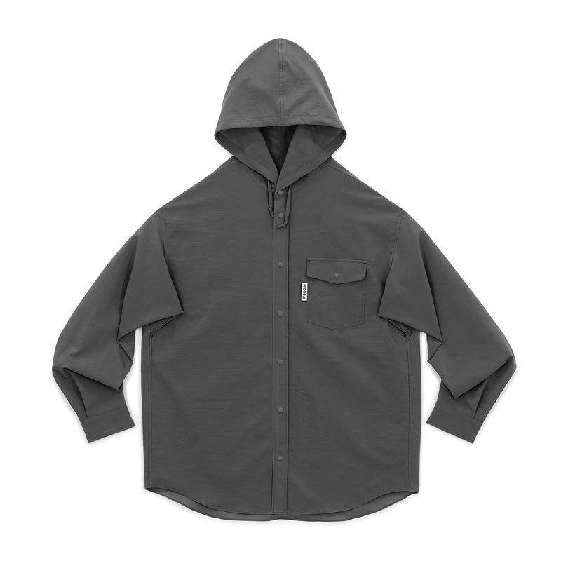 Hooded Long Sleeve Shirt Coast Grey