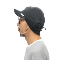 Grid Merino Earmuff Cap Grey