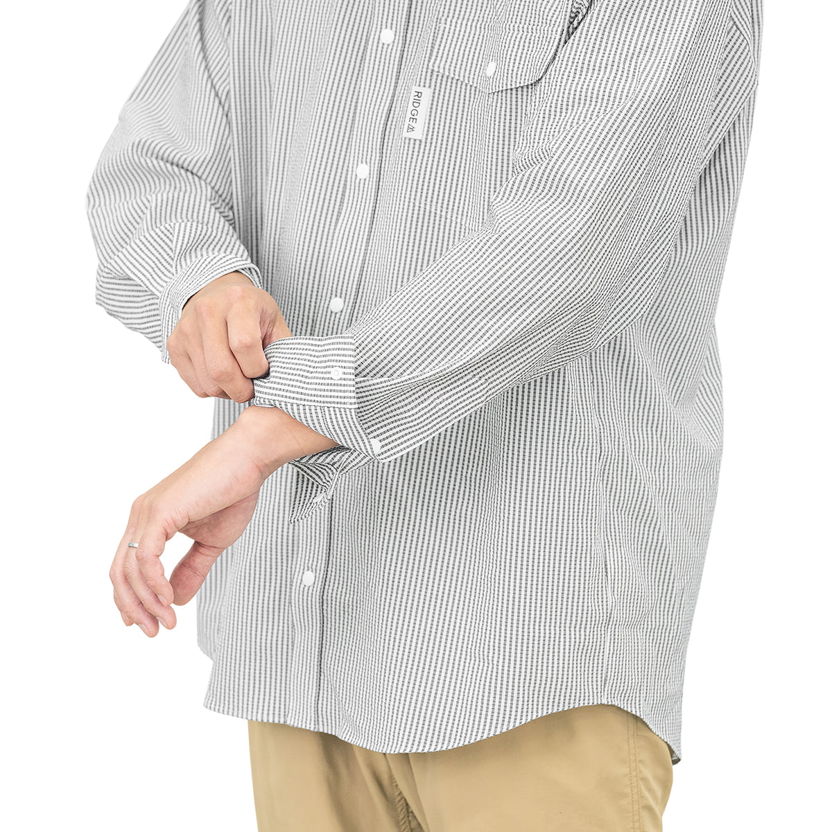 Basic Long Sleeve Shirt "Stripe" Blue × White