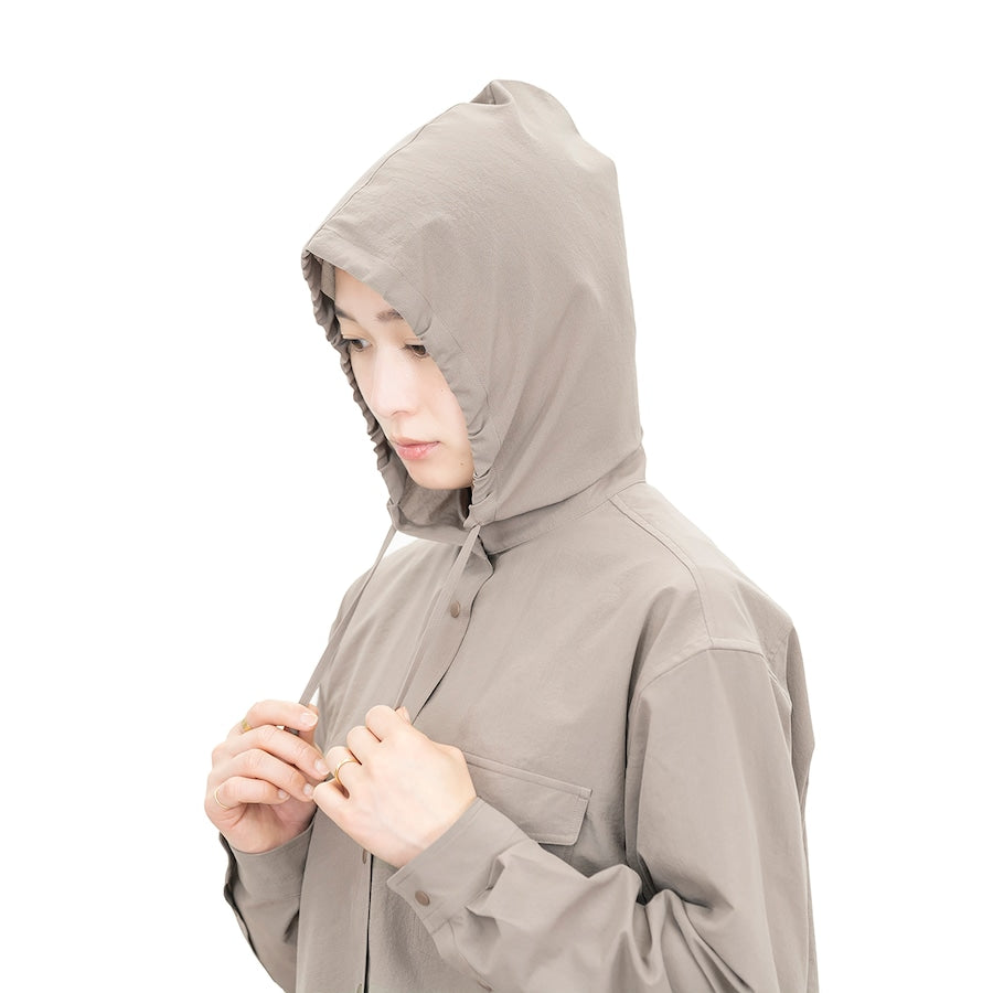 Hooded Long Sleeve Shirt Coast Grey