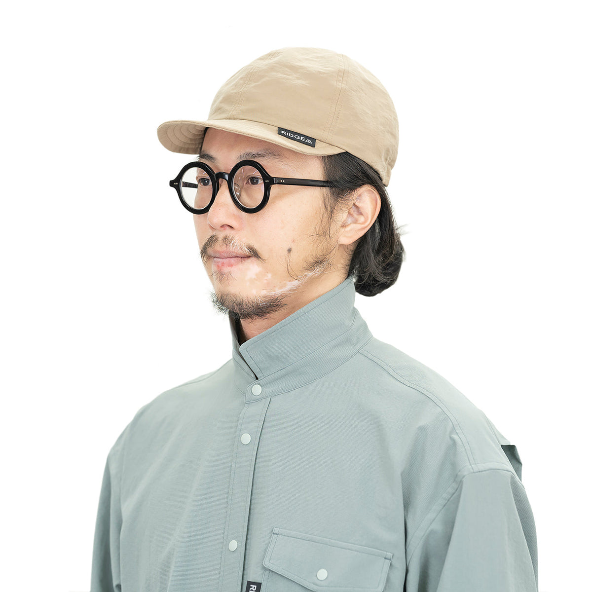 Poly Basic Long Sleeve Shirt　Sage Green