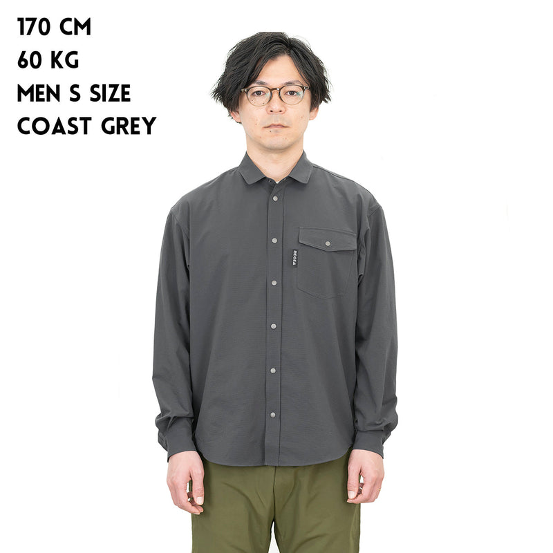 Poly Basic Long Sleeve Shirt　Sage Green