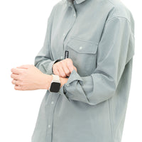 Poly Basic Long Sleeve Shirt Indigo Blue