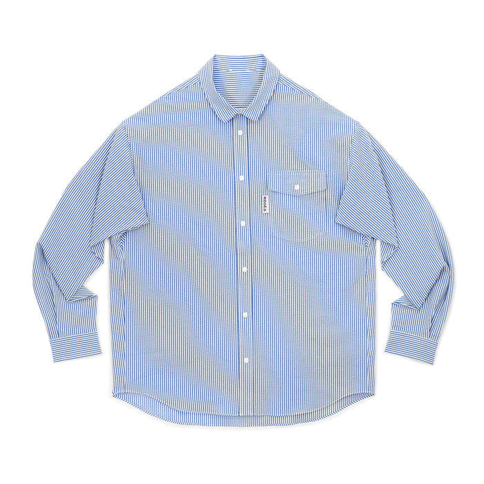 Basic Long Sleeve Shirt "Stripe" Blue × White