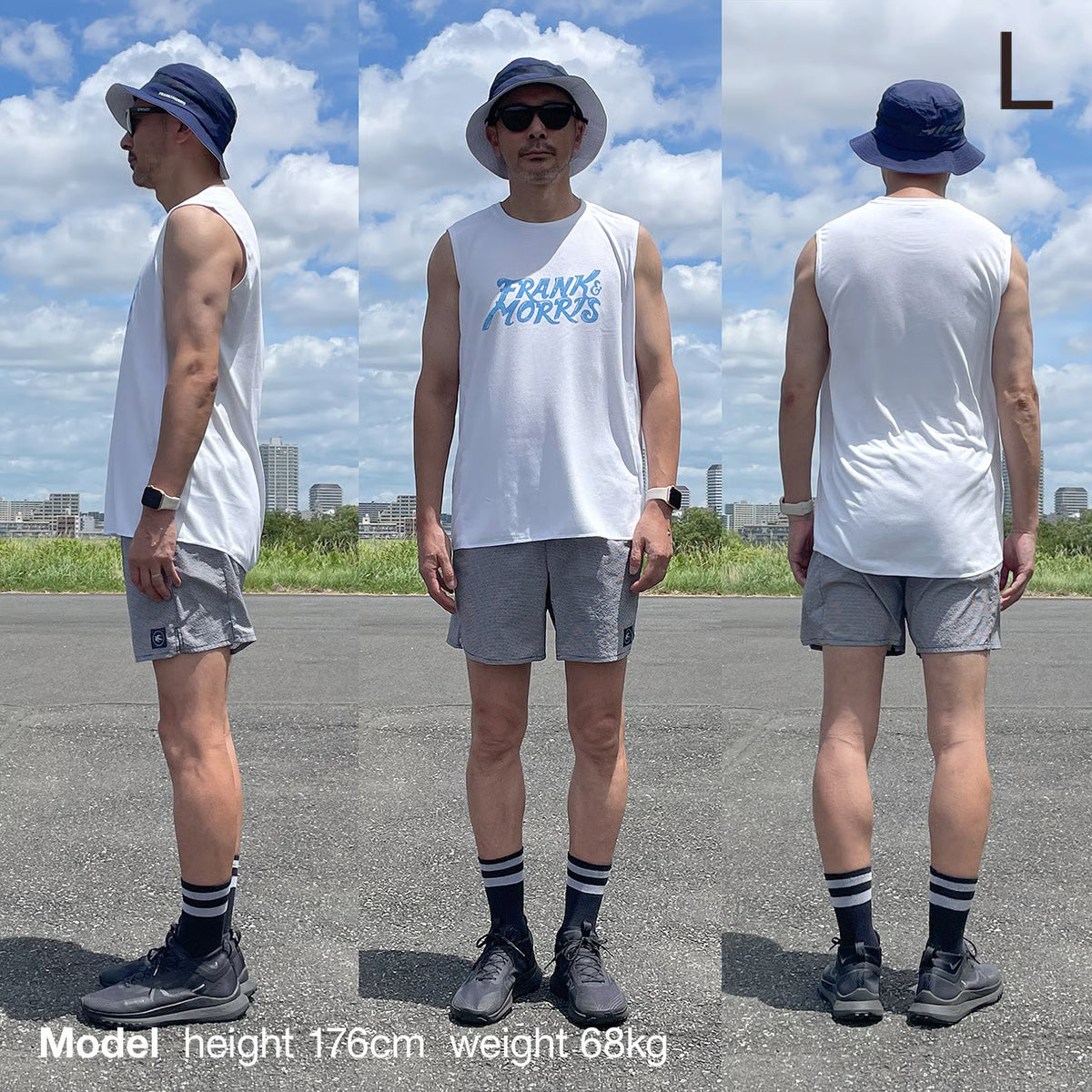 F&M LOGO SLEEVELESS　WH