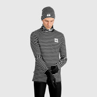 メリノハット  Striped Base 165 Merino Hat - Black/White Stripes [ユニセックス]