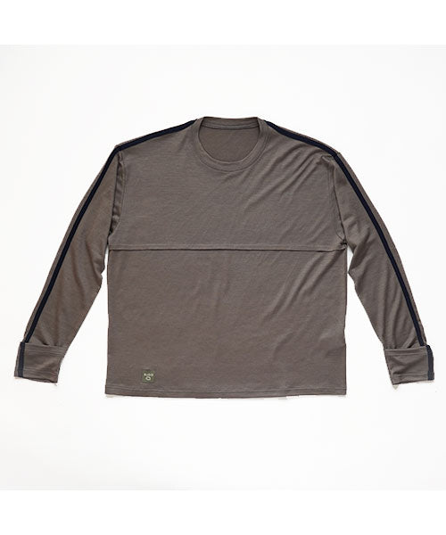 Merino Wool Long Cut Sleeve Utsubushi × Navy