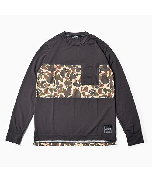 MMA Panel Long Sleeve Pocket Tee Duck Camo